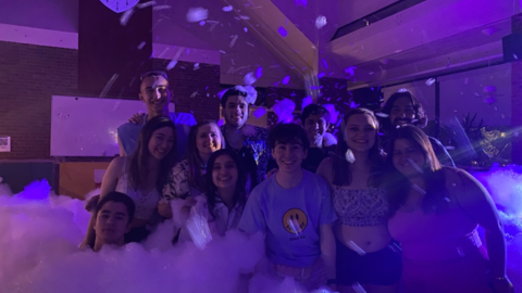 HoCo e-board in the foam, with blue lighting