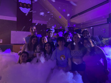 HoCo e-board in the foam, with blue lighting